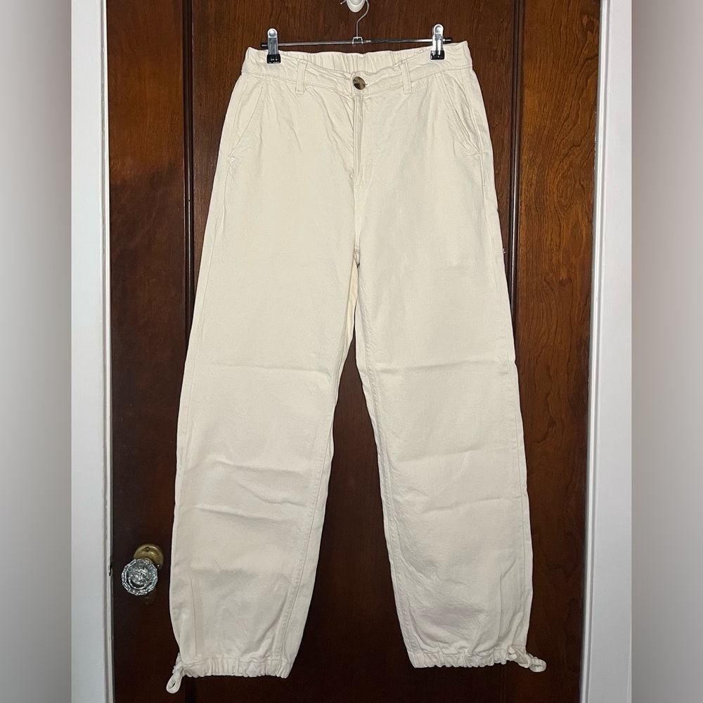 Zara Ankle Tie Wide Leg Jeans Size Medium